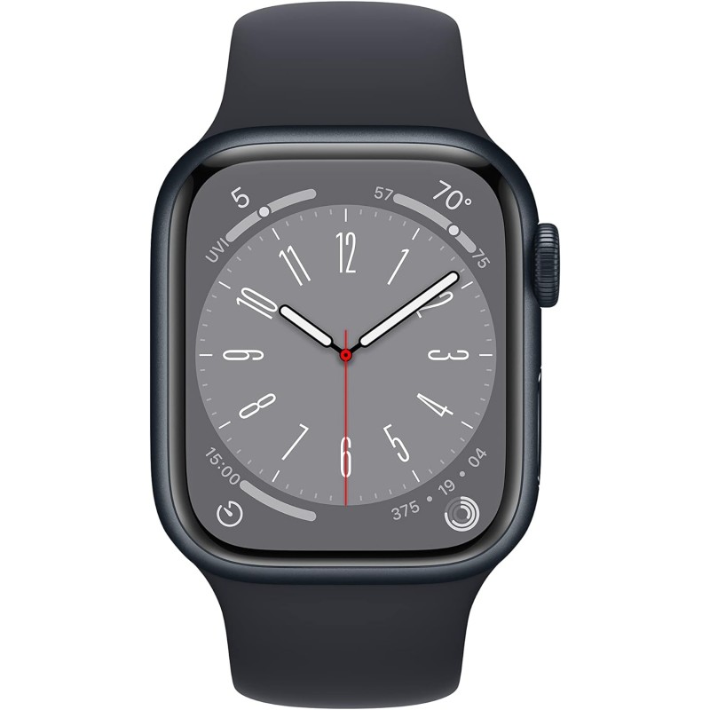 Apple Watch Series 8 GPS 41mm Smart watch Midnight Aluminium Case with Midnight Sport Band