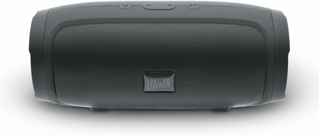 Walk Grey Cannon Bluetooth Speaker 2x3W with TruSound Technology, Twin Speakers, Bass Boost