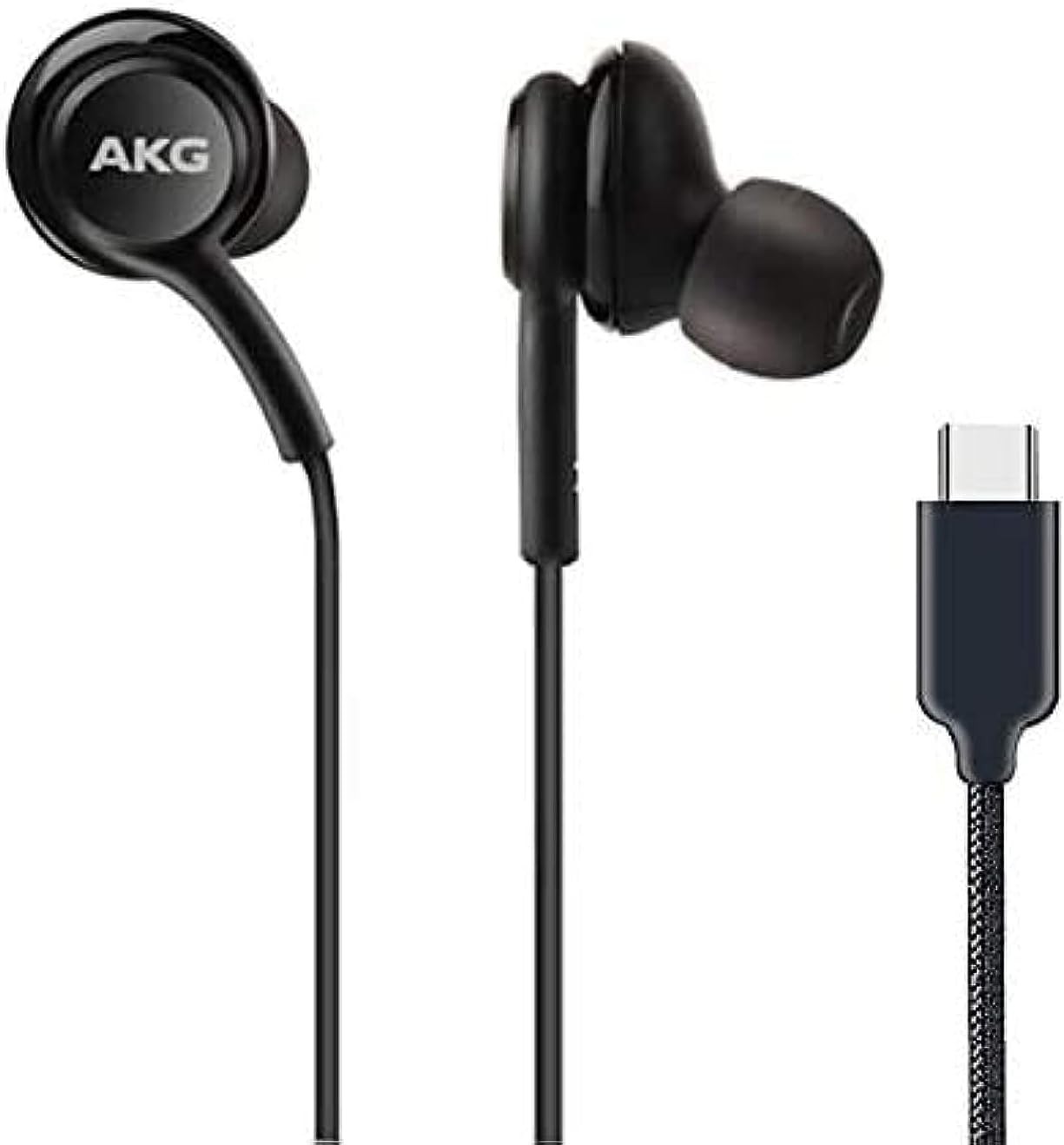 SAMSUNG Earphones USB Type-C EO-IC100, Sound by AKG, In-ear Headset Black, Wired