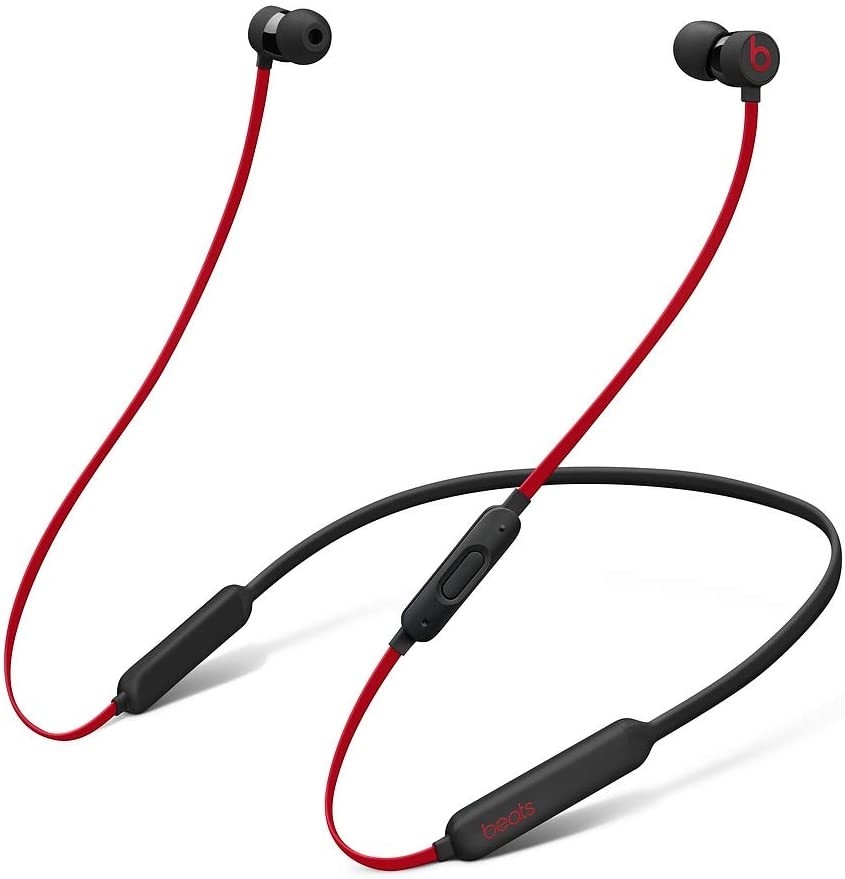 BeatsX Wireless Earphones - Apple W1 Headphone Chip, Class 1 Bluetooth, 8 Hours Of Listening Time - Black-Red