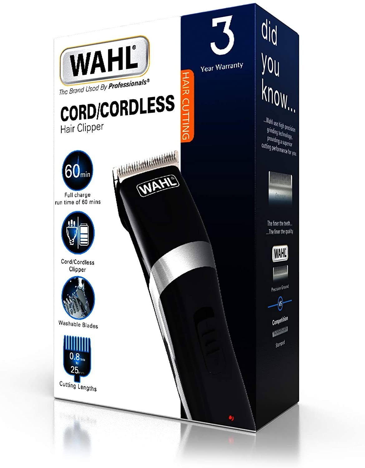 wahl cordless clipper charge time