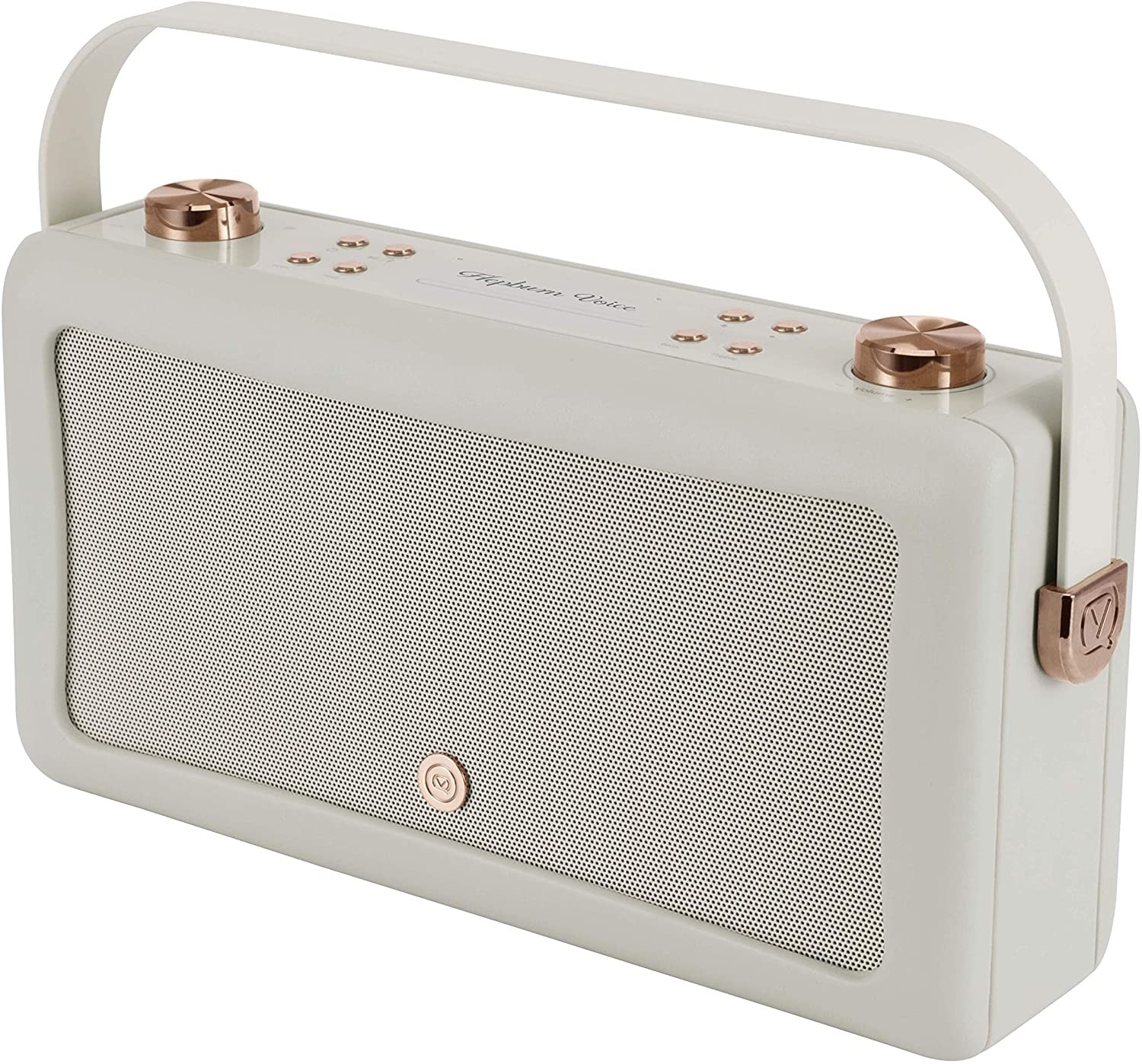 Hepburn Voice by VQ – with Amazon Alexa Voice Control & Portable Bluetooth Speaker – Grey & Copper