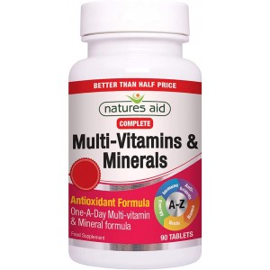 Natures Aid Multivitamins and Minerals, 90 Tablets