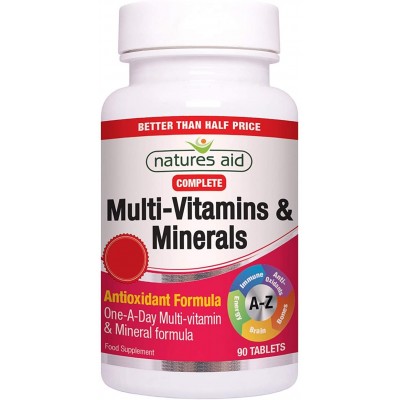 Natures Aid Multivitamins and Minerals, 90 Tablets